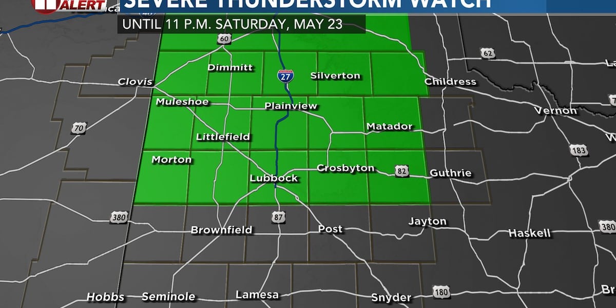 WATCH LIVE: Scattered thunderstorms moving across South Plains