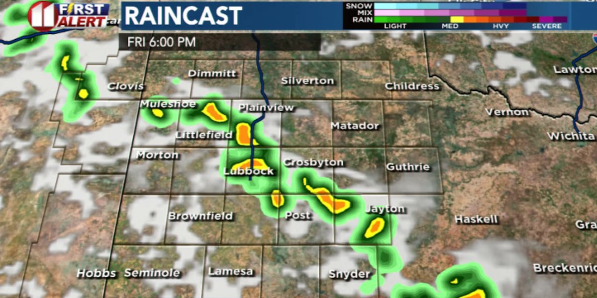 Chance for severe thunderstorms across region Friday afternoon, evening