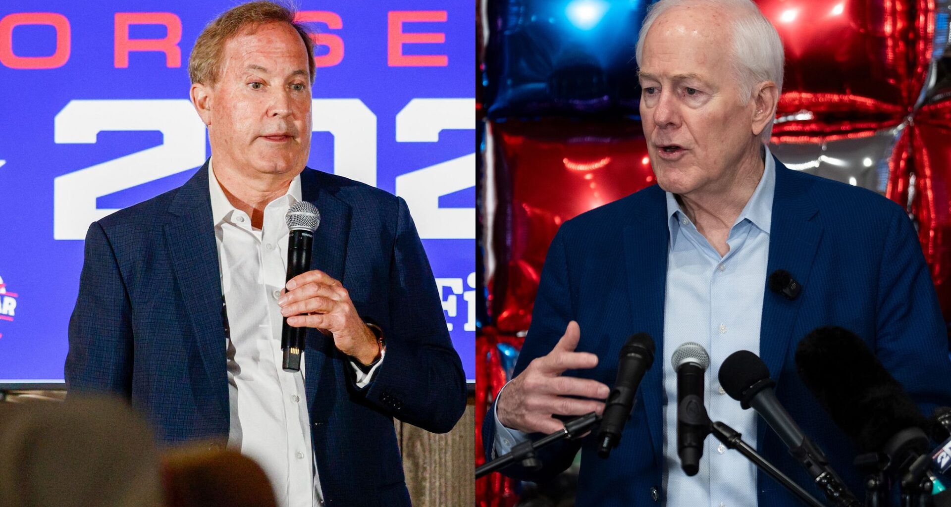 Attorney General Ken Paxton and Sen. John Cornyn face each other in Tuesday's GOP Senate runoff. 