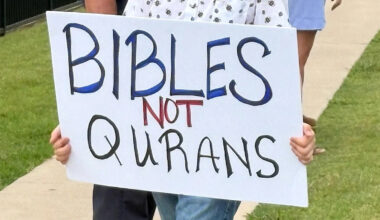 Outrage over Qurans and Hijabs at Texas school ignites Bible revival outside campus gates