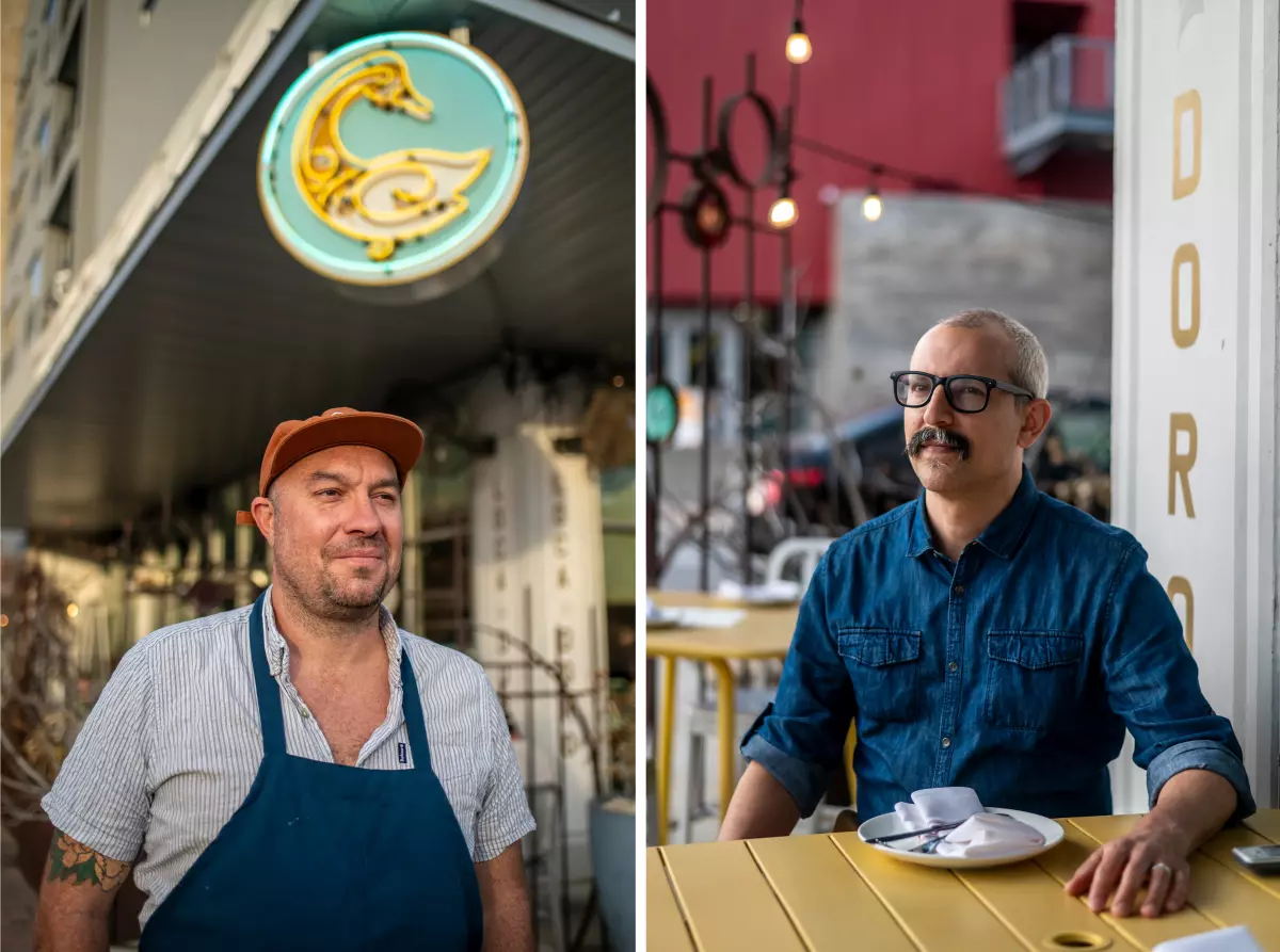 Fiore Tedesco III (left) and Adam Orman are co-owners of L'Oca d'Oro.