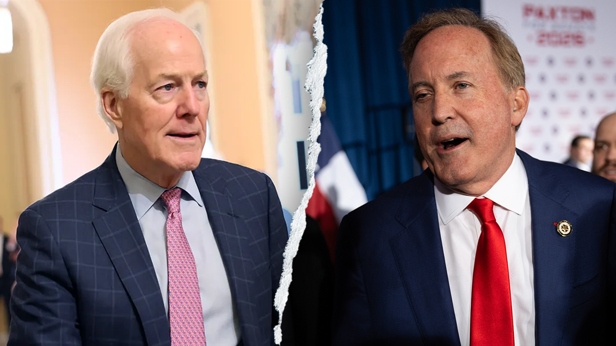 Sen. John Cornyn and Texas Attorney General Ken Paxton standing side by side