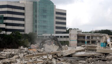AT&T plans to build its new headquarters in Plano.  Demolition has started at the old EDS campus.