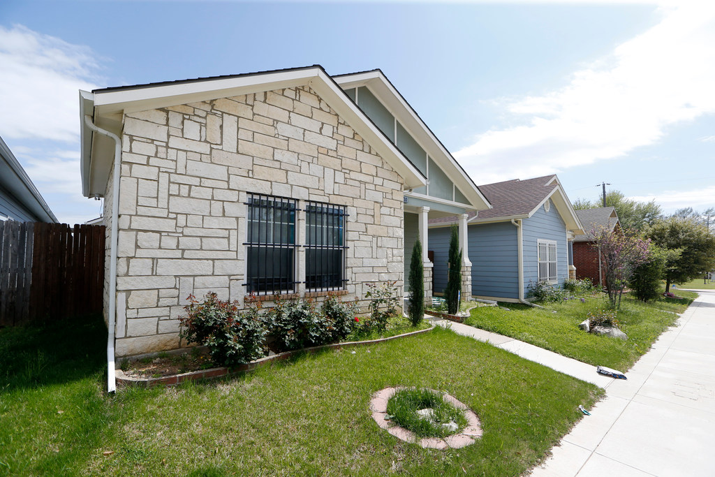 Houses on the 4700 block of Spring Avenue were built by a Community Housing Development Organization in Dallas.