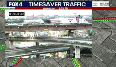 18-wheeler crash closes I-30 in Dallas