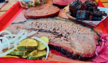 a tray of bbq from cattleack bbq