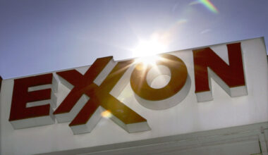This Oct. 26, 2006, file photo, shows an Exxon logo seen at a Dallas gas station. (AP Photo/LM Otero, File)