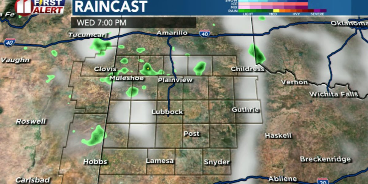 Low chances for storms Tuesday evening, warmer temperatures expected