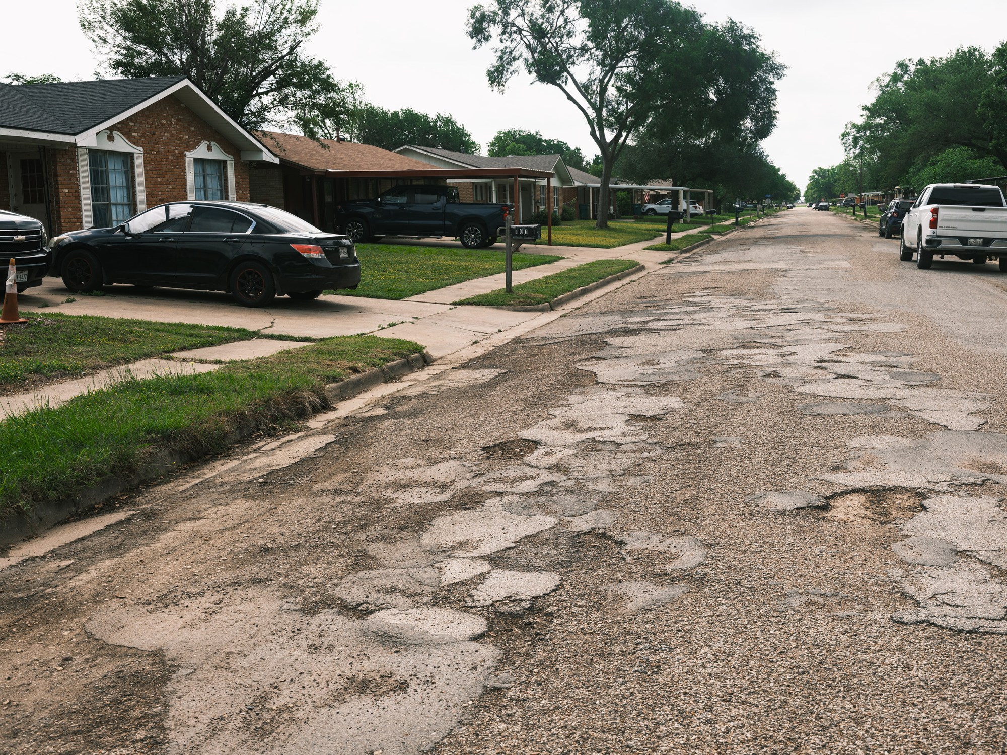 South Barbara Street is the first street on the list to be repaired in Lacy Lakeview in 2026. The city currently has a 30-mile backlog of streets that need significant work.
