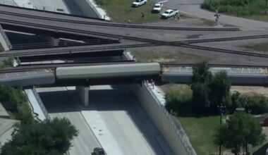 11 rail cars carrying vehicles derail near Hempstead Road in northwest Houston