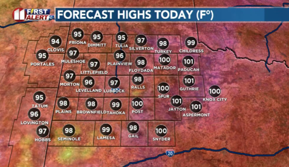 Highs Sunday