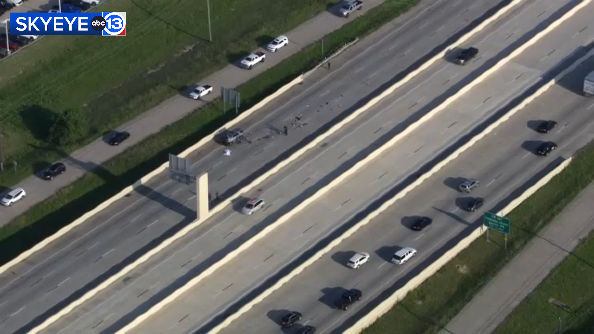 SkyEye13 captured images of crews responding to the scene of the crash on Highway 288.