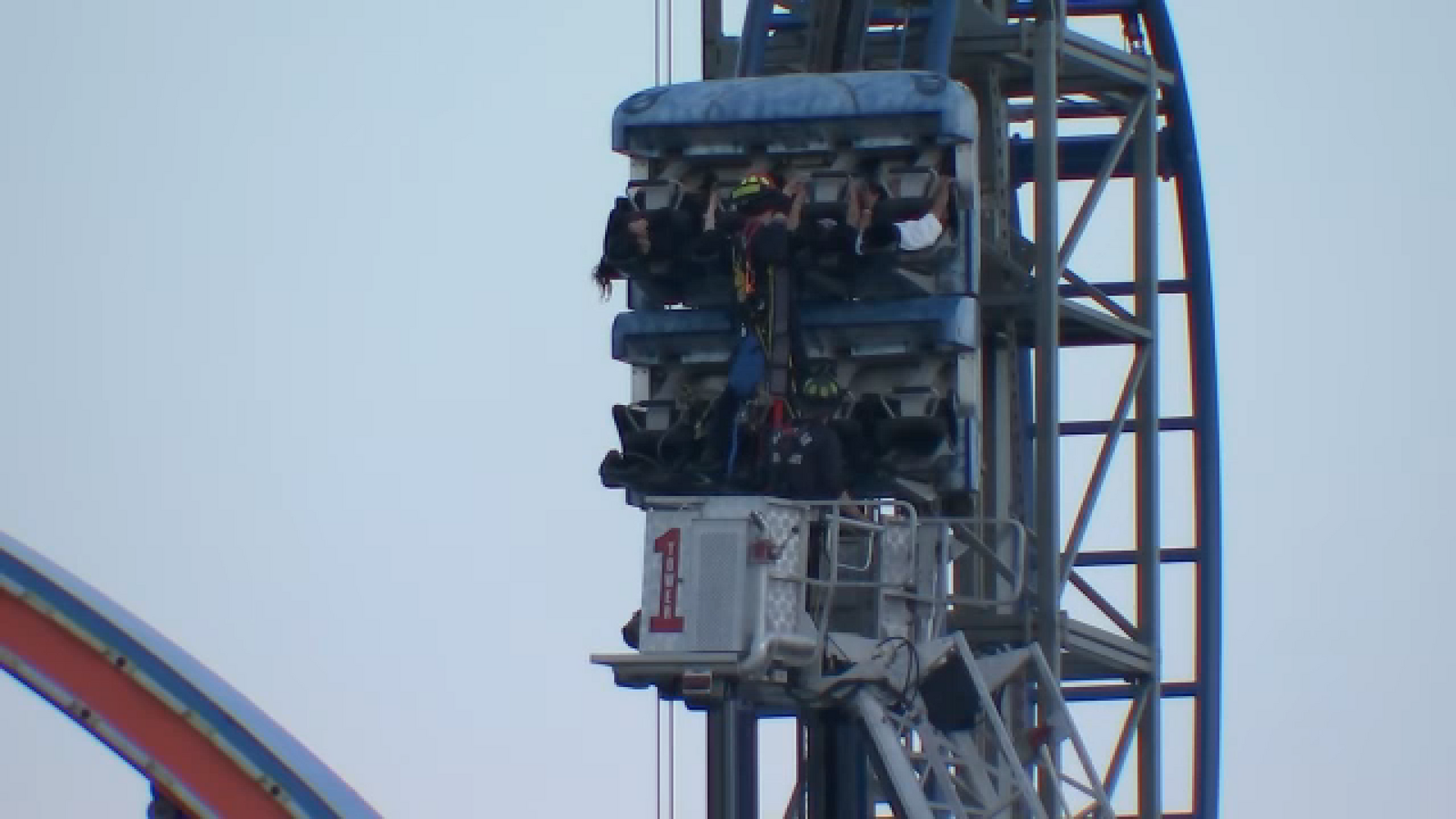 8 students rescued after getting stuck on Pleasure Pier roller coaster, fire officials say