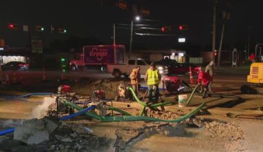 Crews work to repair large water main break impacting city of Saginaw after contractor incident, officials say