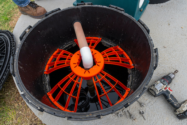 the inside of a septic tank