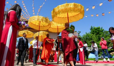 Walk for Peace monks bring sacred relics to Fort Worth for Buddhist holiday