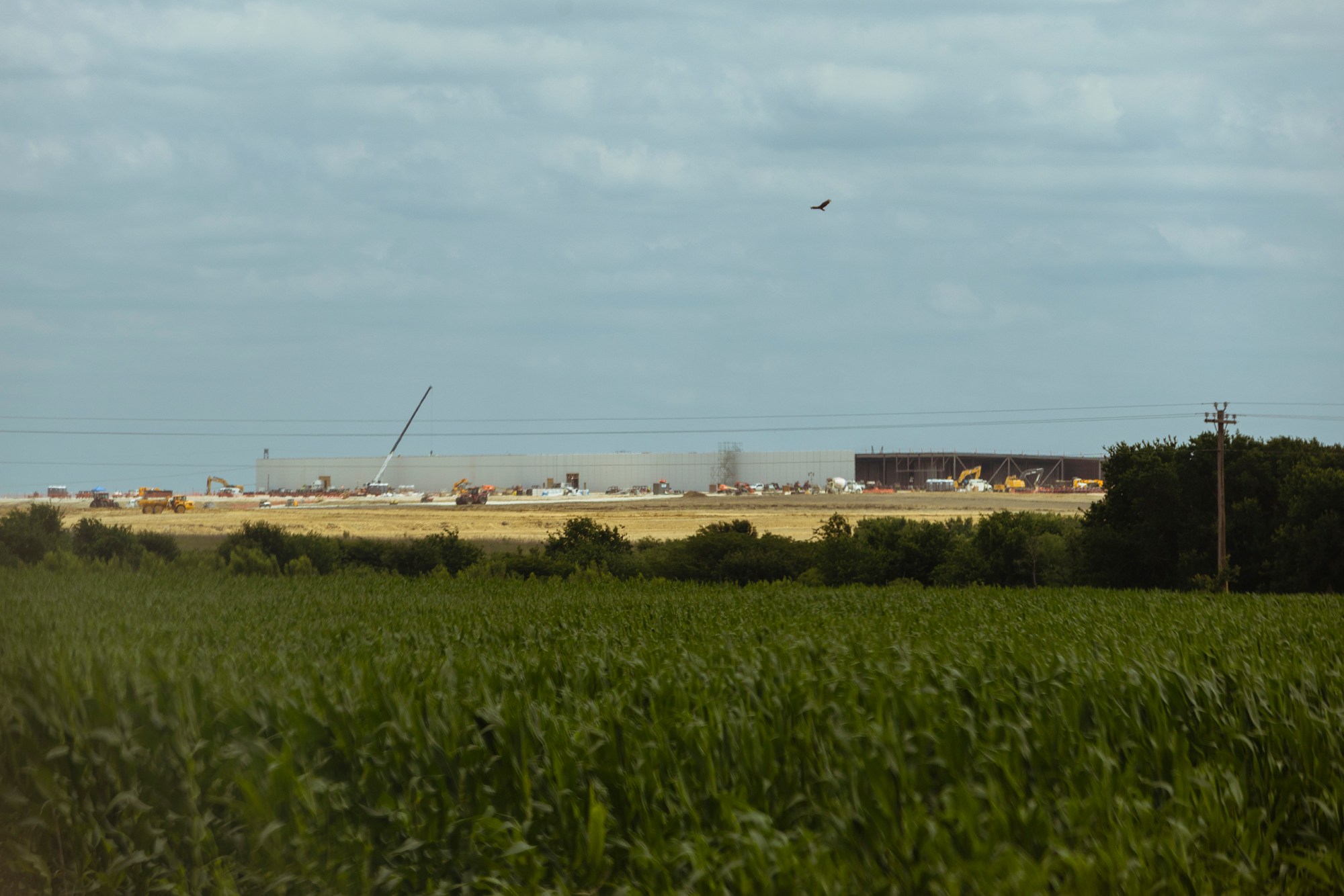 OpenAI's massive data center near Burlington in Milam Co. on May 4, 2026. The facility is set to be completed later this year.