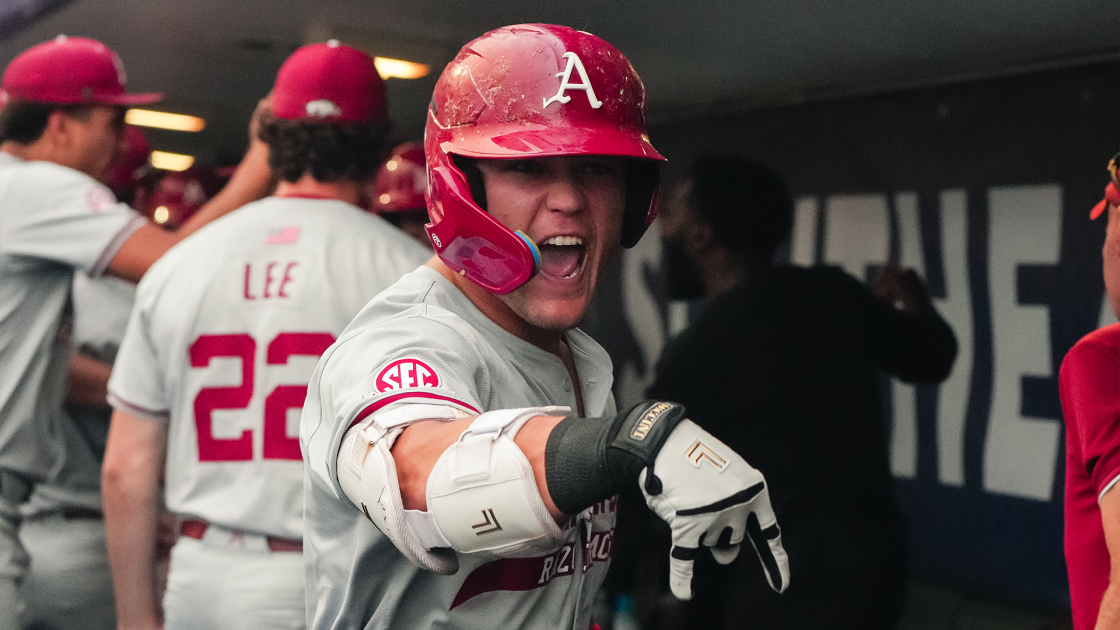 Kozeal’s Five-RBI Game Leads #12 Arkansas to Win against #5 Texas in SEC Tournament
