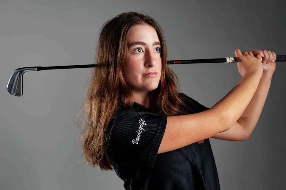 Addison Bandelier, Vandegrift golf. Faces off the Field, Thursday, Dec. 5, 2024. (Aaron E. Martinez/American-Statesman)