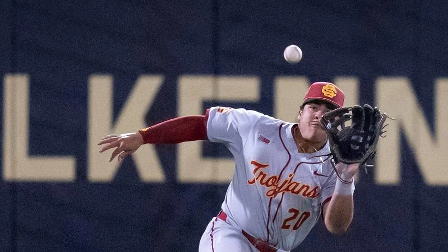 Isaac Cadena USC Trojans Oregon Ducks Eugene NCAA Baseball Tournament Andy Stankiewicz Jack Basseer Andrew Lamb Walter Urbon