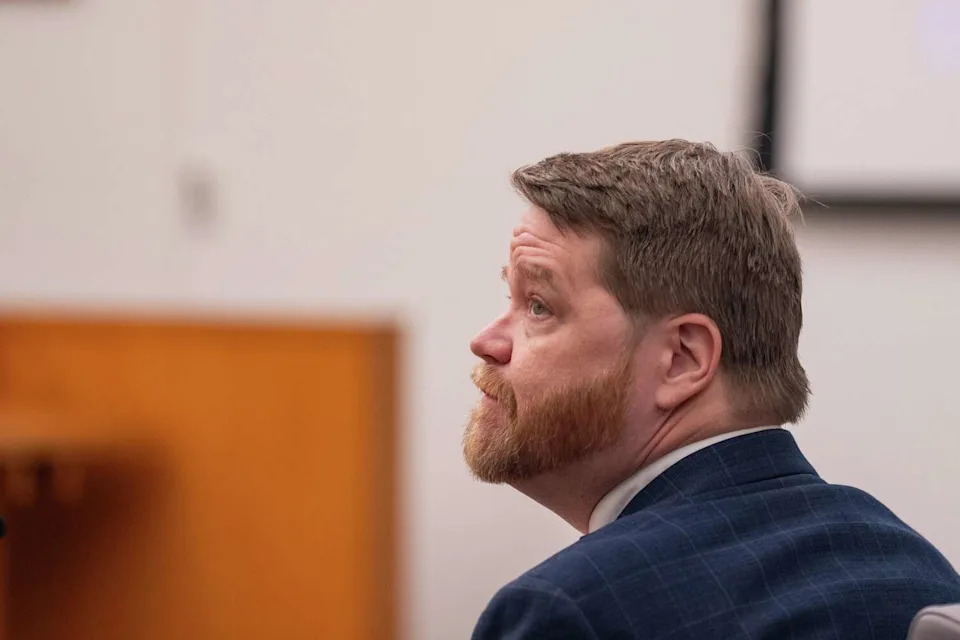 Attorney Mark Bankston, who represents Texas Sandy Hook families, appears last month during a hearing in state District Court on a proposed licensing agreement for The Onion to operate Alex Jones’ Infowars media platform as satire. (Mikala Compton/Austin American-Statesman)