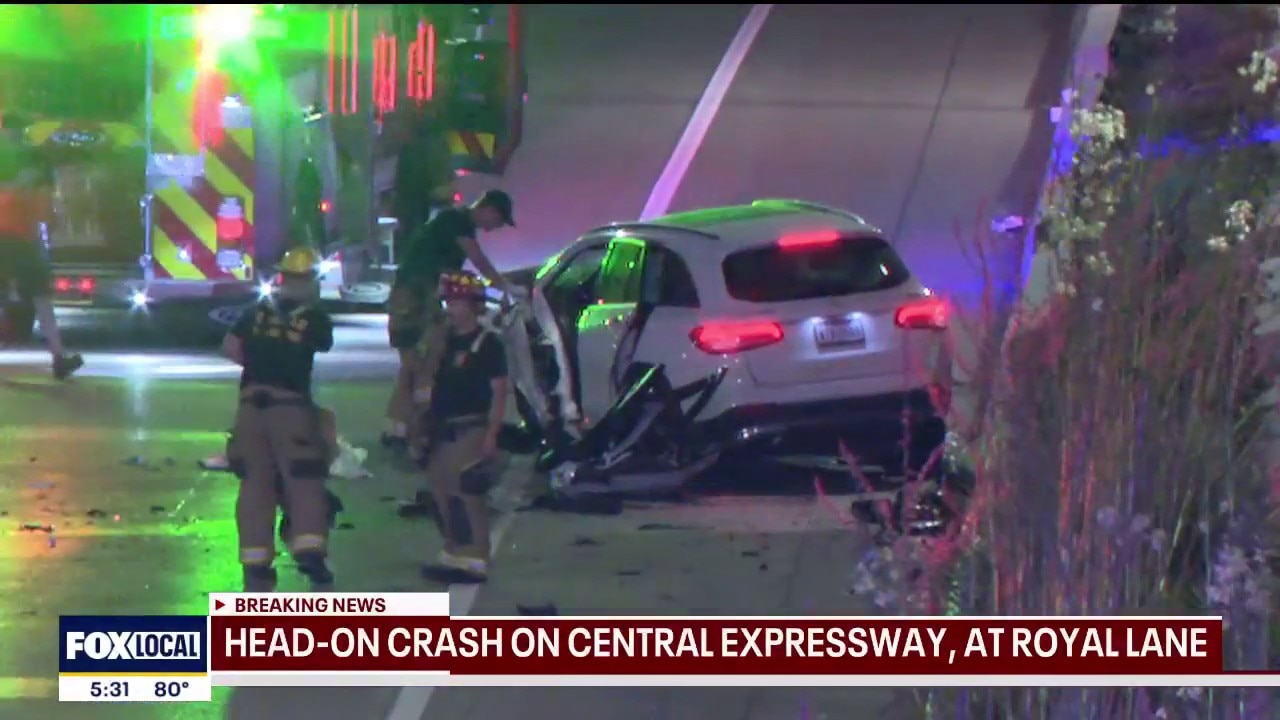 Fatal head-on crash shuts down parts of US-75 in Dallas