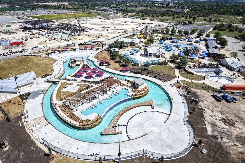 Rock'N River water park in Round Rock is nearing completion and expected to open this summer. Officials have released the 2026 schedule as part of the Old Settlers Park expansion. (Courtesy city of Round Rock)
