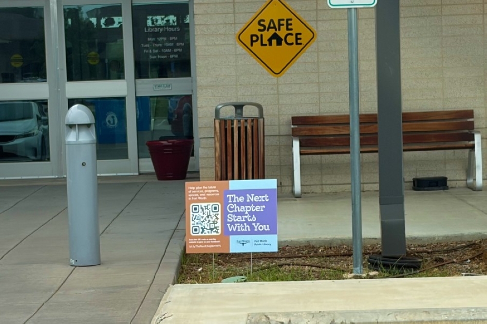 library sign