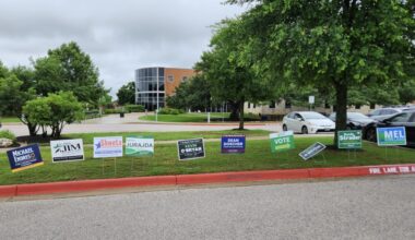 Voters cast ballots in four Cedar Park City Council races May 2. (Daniel Schwalm/Community Impact)