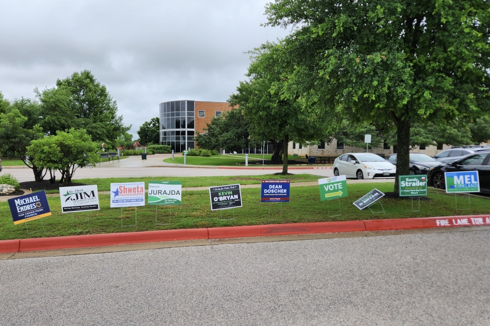 Voters cast ballots in four Cedar Park City Council races May 2. (Daniel Schwalm/Community Impact)