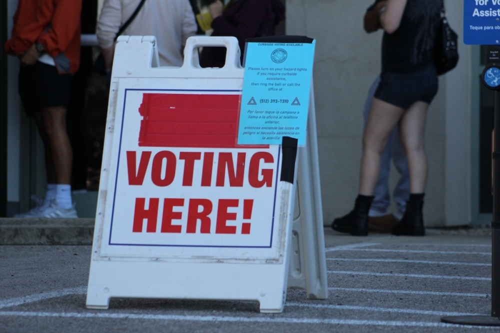 Voters were able to cast their ballot at any Hays County polling location. (Amira Van Leeuwen/Community Impact)