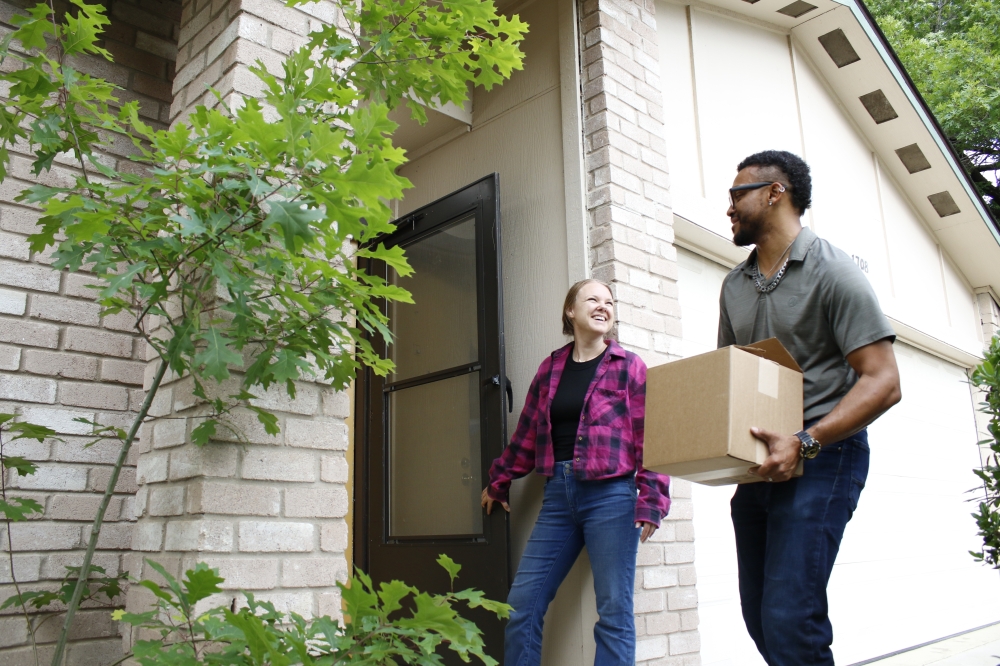 Mike Wilson and his wife, Crystal, recently purchased a home in Round Rock. (Grant Crawford/Community Impact)