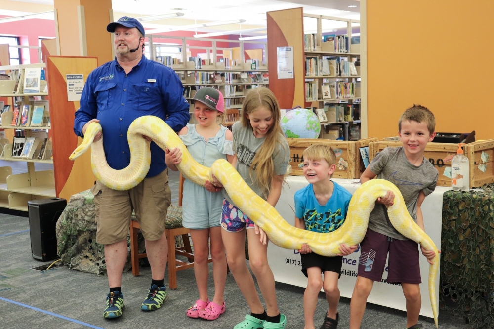 Wildlife on the Move will bring a variety of creatures to meet up close at Richardson Public Library. (Courtesy Wildlife on the Move)