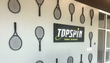 TopSpin Tennis Academy will feature two full-sized indoor tennis courts, four indoor red courts and a pickleball court, a full restroom with showers, a small cafe, and a full pro shop offering gear, athletic clothing, and stringing services. (Haley McLeod/Community Impact)