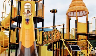 When choosing which park she wanted to visit, Allen resident Norah Rosario, pictured, chose Lost Creek Park, which she calls “bee park.” The park features one of the city’s multiple themed playgrounds. (Community Impact staff)