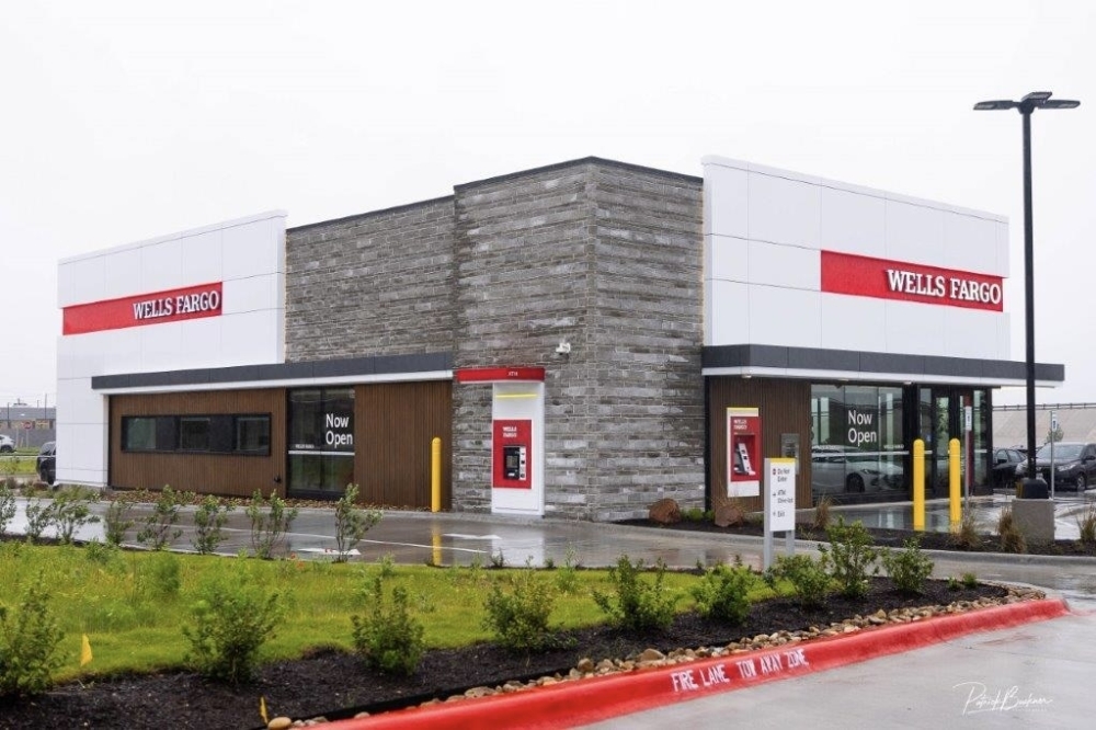 A new Wells Fargo branch opened in the Parmer Ranch Marketplace shopping center in March. (Courtesy Wells Fargo)
