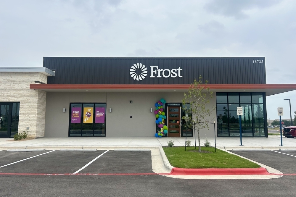 Frost Bank opened its 200th location in Pflugerville last year. (Gracie Warhurst/Community Impact)