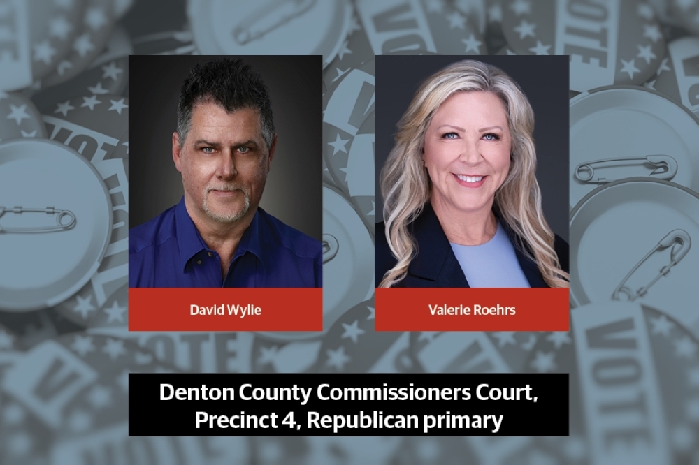 David Wylie and Valerie Roehrs will face off for in the May 26 Republican primary runoff for Denton County Commissioners Court, Precinct 4. (All photos submitted by respective candidates/Community Impact)