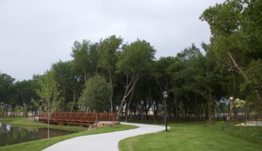 a trail near water