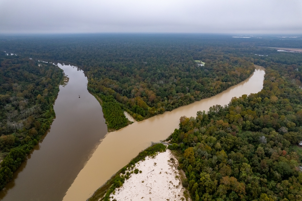 The land is located between Spring Creek (left) and the West Fork of the San Jacinto River (right). (Courtesy Bob Rehak)