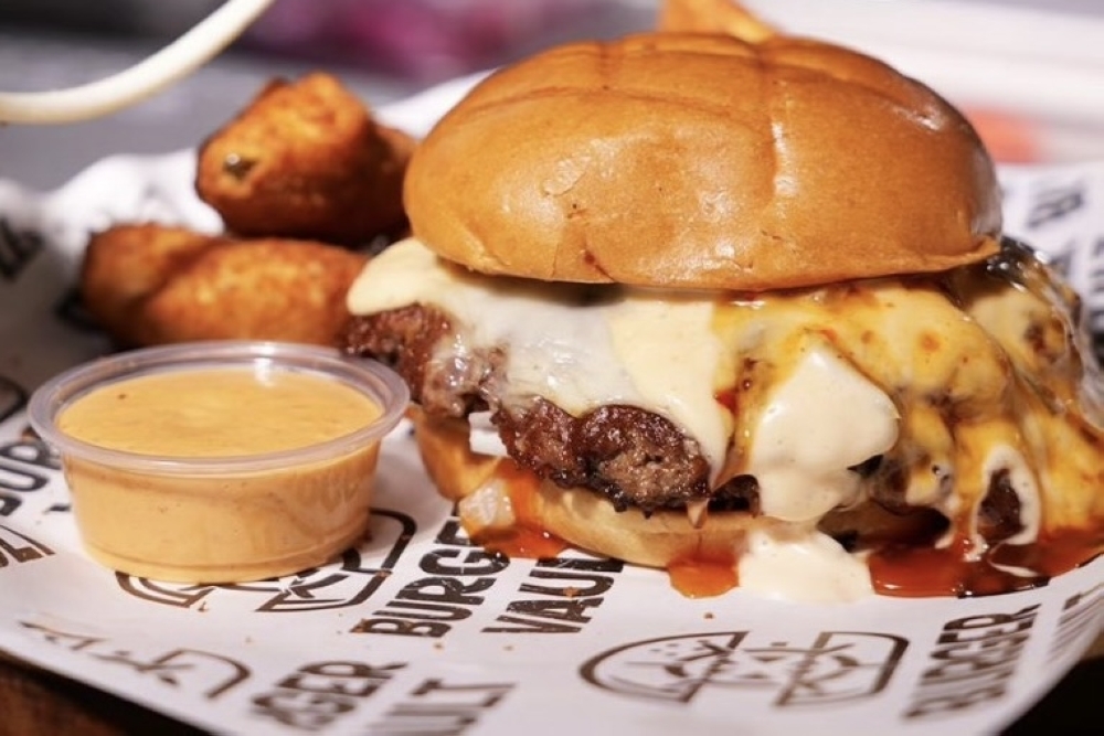 Burger Vault, a Florida-based restaurant that serves housemade sauces to top its burgers, opened its first Texas location in Keller. (Courtesy Burger Vault)