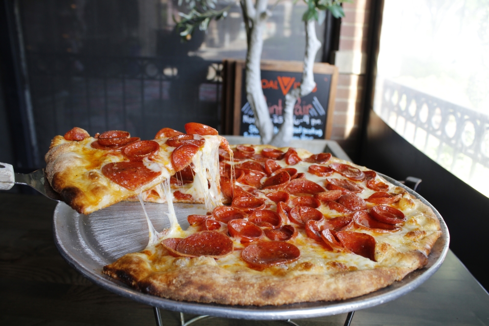 a pepperoni pizza