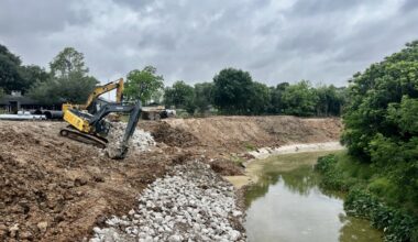 Construction along the 1.25-mile stretch of channel began in September and is estimated to wrap up in the third quarter of 2026. (Sarah Brager/Community Impact)