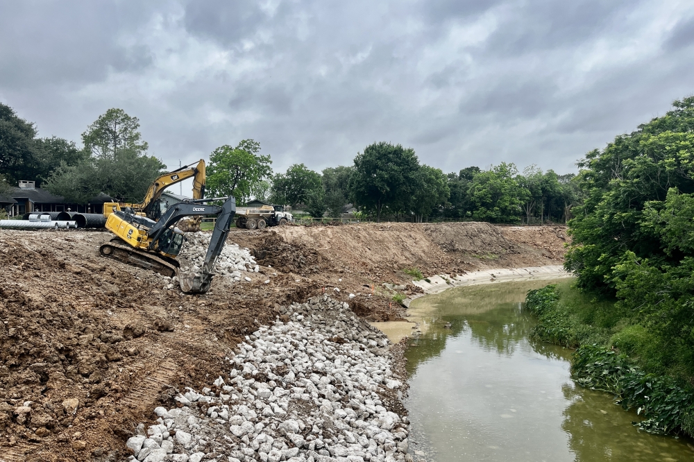 Construction along the 1.25-mile stretch of channel began in September and is estimated to wrap up in the third quarter of 2026. (Sarah Brager/Community Impact)
