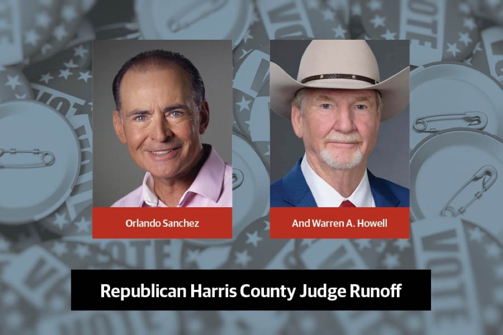 Orlando Sanchez and Warren A. Howell will be facing off for the Republican nomination for Harris County judge May 26. (Photos submitted by candidates)