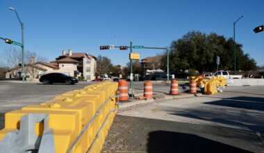 The Austin Avenue corridor plan includes removing parking spaces from the downtown square, narrowing roadways to three lanes in some sections, and expanding roads in other areas to five lanes. (Gracie Warhurst/Community Impact)