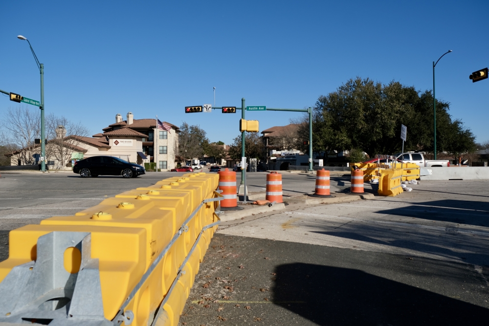 The Austin Avenue corridor plan includes removing parking spaces from the downtown square, narrowing roadways to three lanes in some sections, and expanding roads in other areas to five lanes. (Gracie Warhurst/Community Impact)
