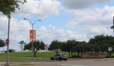 Planned projects include constructing a new roundabout at the intersection of Synergy Park Boulevard and Floyd Road near the University of Texas at Dallas. (Isabella Zeff/Community Impact)
