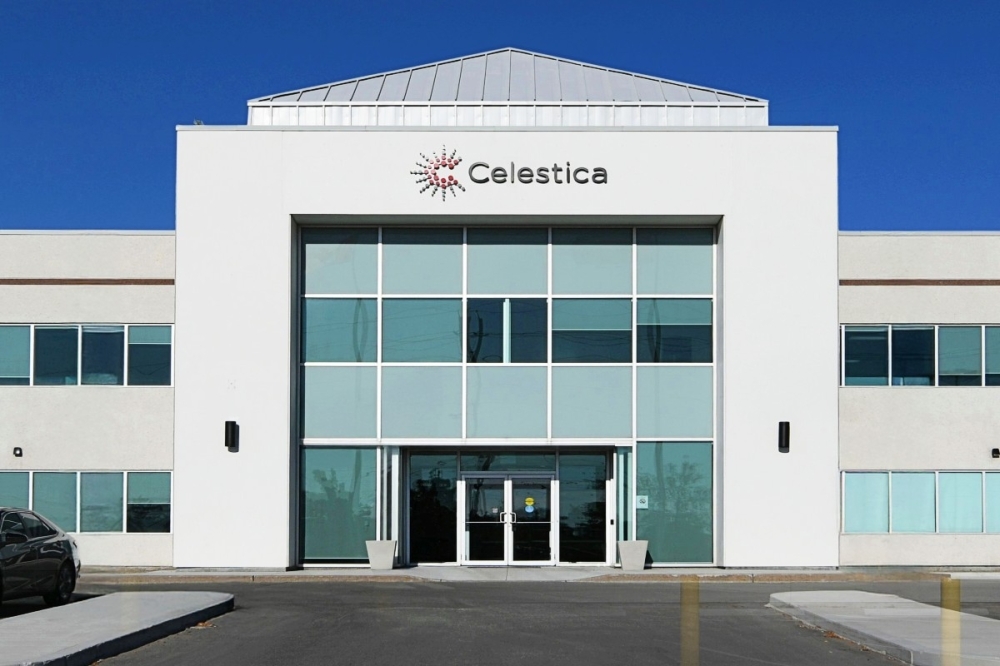 building front of Celestica in North America