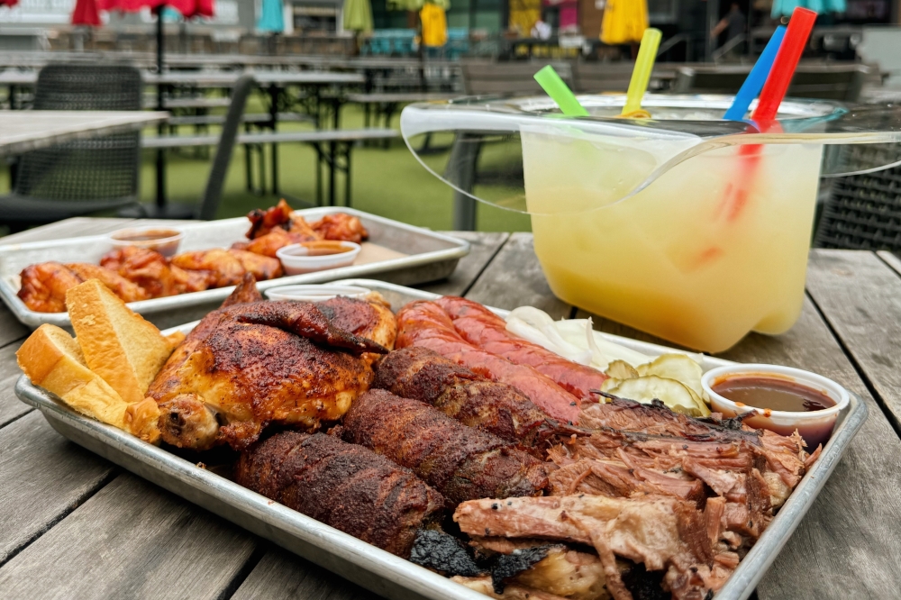 BBQ and other food at Legacy Hall